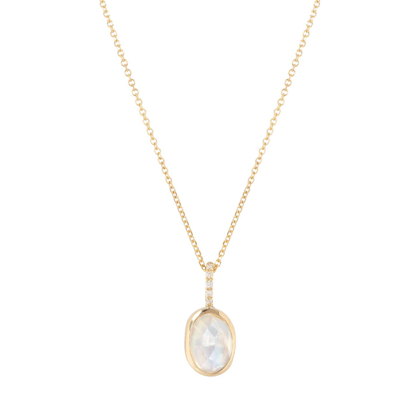 Moonstone & Diamond Necklace