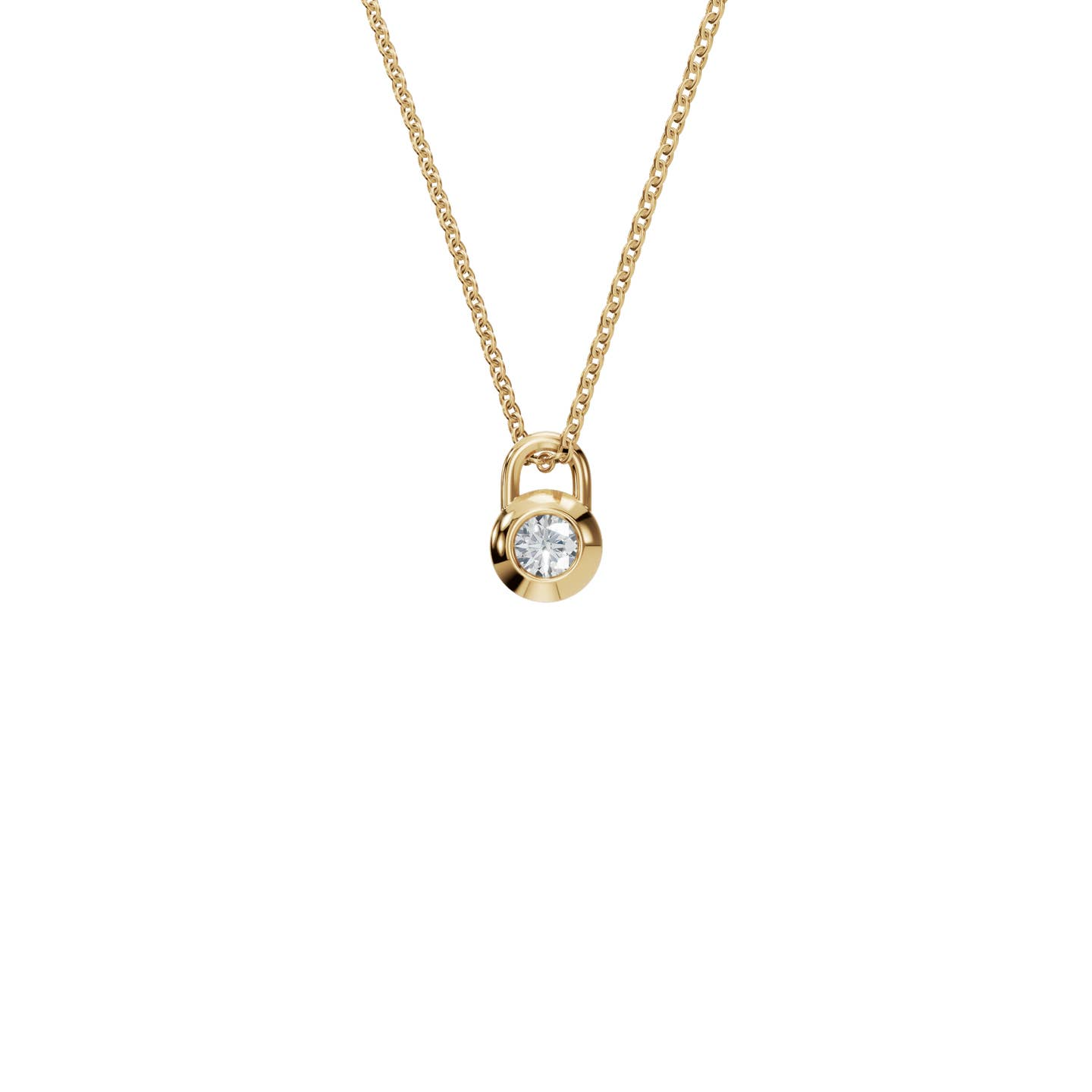 Lock Diamond Pendant