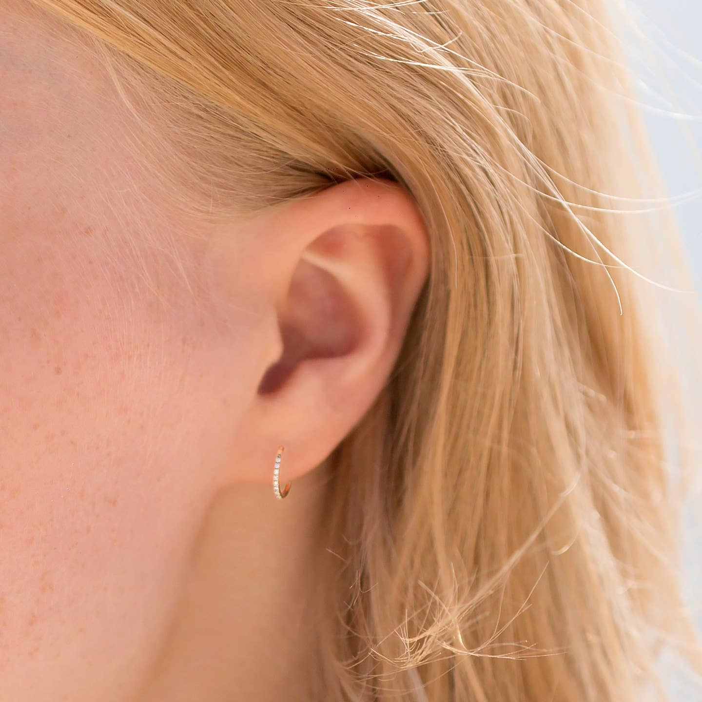 Diamond Hoop Earrings
