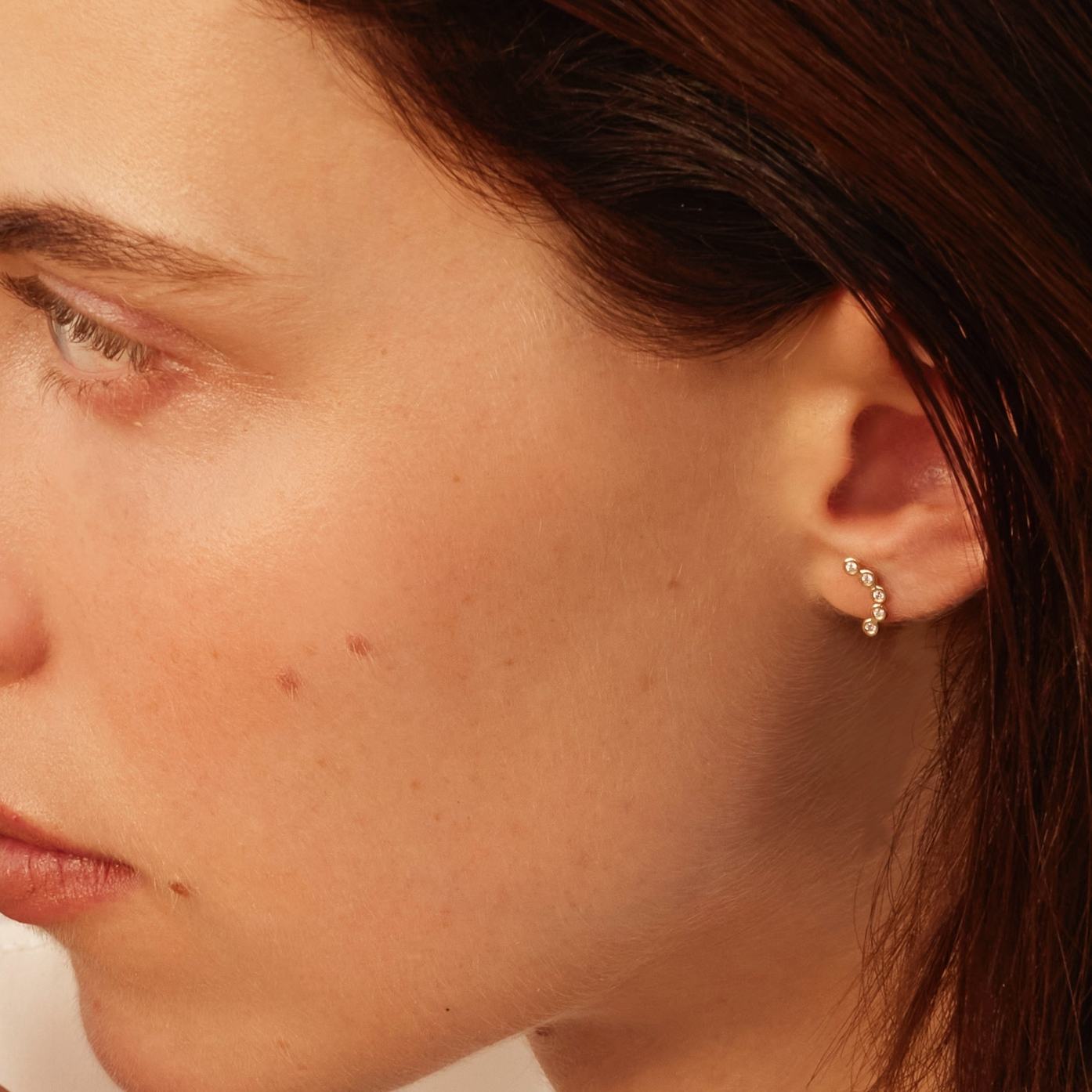 Five Diamonds Stud Earrings