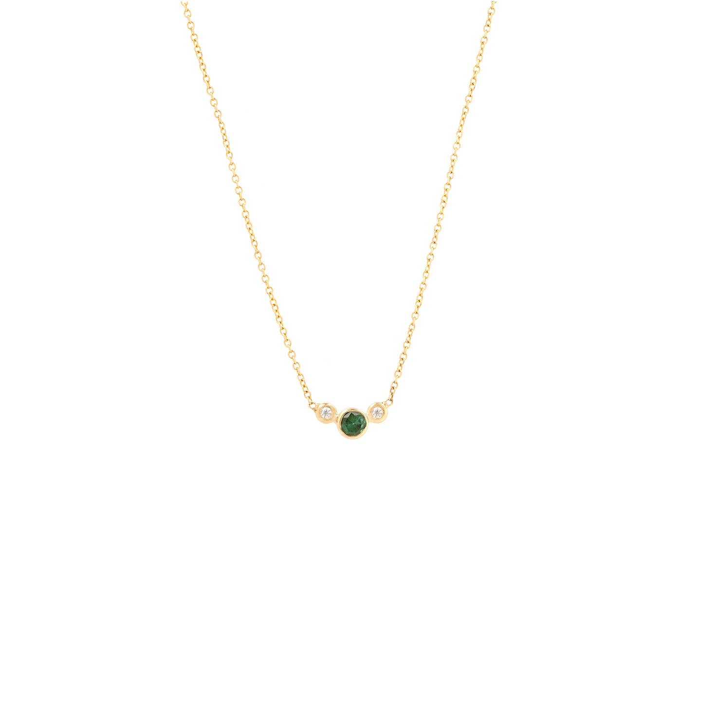 Green Tourmaline & Diamond Necklace