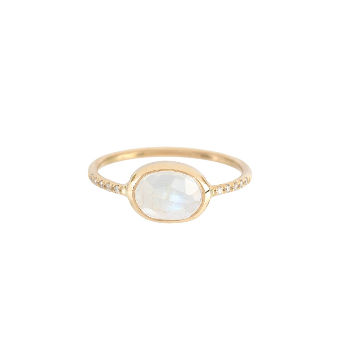 Moonstone & Diamond Ring
